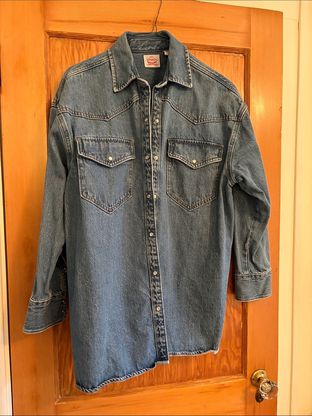 Levi's Blue Denim Button-Down Western Shirt